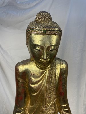 Burmese Artist, Large Buddha, Late 19th Century, Wood-GKM-2027986