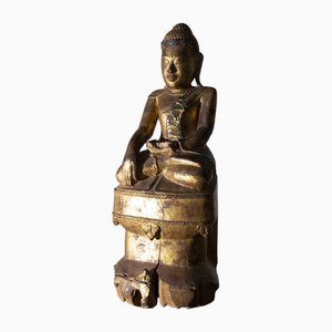 Burmese Artist, Mandalay Buddha, 19th Century, Lacquered Wood-RCE-1721598