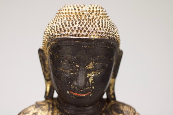 Burmese Artist, Shakyamuni Shan Buddha, Gilded Wood, 1800s-OWS-1728875