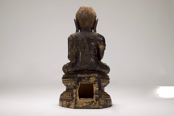 Burmese Artist, Shakyamuni Shan Buddha, Gilded Wood, 1800s-OWS-1728875