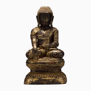 Burmese Artist, Shakyamuni Shan Buddha, Gilded Wood, 1800s-OWS-1728875