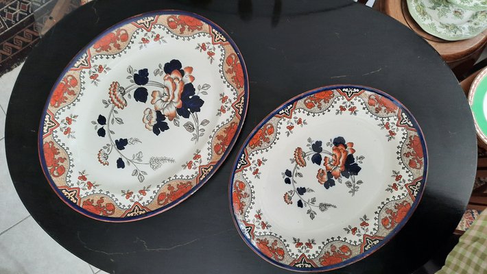 Burslem Serving Plates from Doulton Alma, 1890s, Set of 3-EAI-1408867