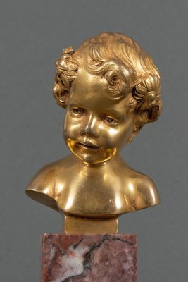 Bust of a Child by Louis Sosson, 19th Century-QKG-1700781