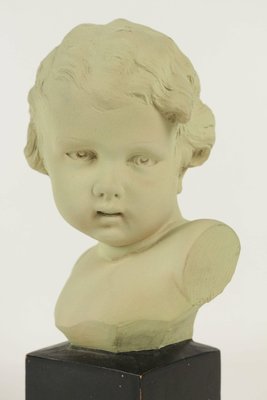 Bust of a Child in Terracotta by Gobet, 1920s-WFS-744822