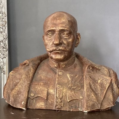 Bust of a High Ranked Austro-Hungarian Army Officer, Hungary, 1930s-HWV-944840