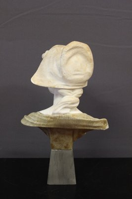 Bust of a Young Girl, 1900, Two-Tone Alabaster-BCR-1716345