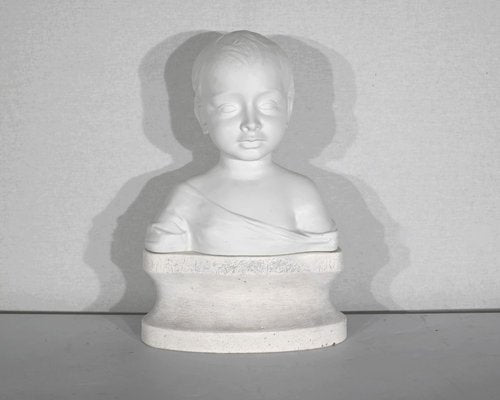 Bust of Child in Limoges Biscuit Porcelain, Early 20th Century-RVK-1395833