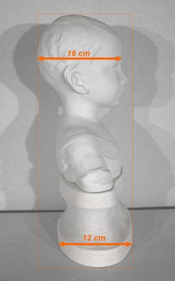 Bust of Child in Limoges Biscuit Porcelain, Early 20th Century-RVK-1395833