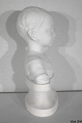 Bust of Child in Limoges Biscuit Porcelain, Early 20th Century-RVK-1395833