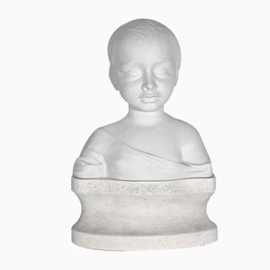 Bust of Child in Limoges Biscuit Porcelain, Early 20th Century-RVK-1395833