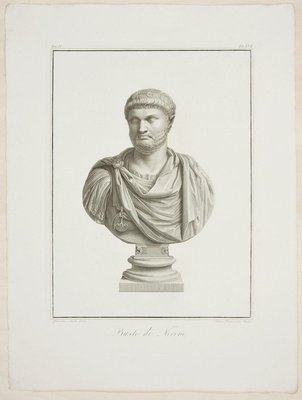 Bust of Nero - Original Etching by P. Fontana After B. Nocchi - 1821 1821-ZCI-757840