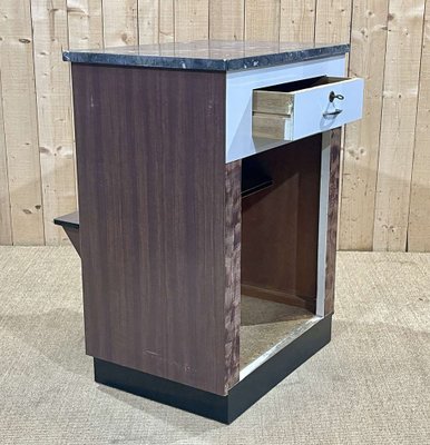 Butcher's Cash Desk in Formica with Black Marble Top, 1950s-QYF-1736772