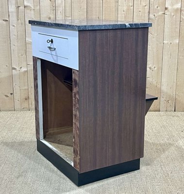 Butcher's Cash Desk in Formica with Black Marble Top, 1950s-QYF-1736772