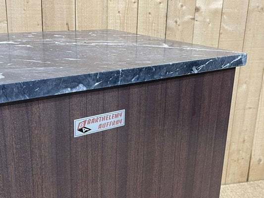 Butcher's Cash Desk in Formica with Black Marble Top, 1950s-QYF-1736772