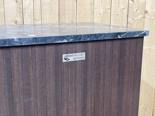 Butcher's Cash Desk in Formica with Black Marble Top, 1950s-QYF-1736772