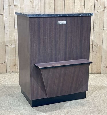 Butcher's Cash Desk in Formica with Black Marble Top, 1950s-QYF-1736772