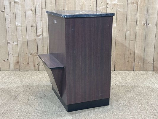 Butcher's Cash Desk in Formica with Black Marble Top, 1950s-QYF-1736772