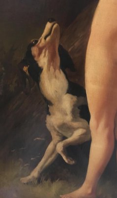 C.A.Coessin De La Foss, Diana the Huntress, Oil on Canvas, Framed-YUW-1314798