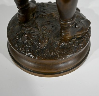 C. Anfrie, Bonne Pêche, 19th-Century, Bronze-RVK-1341718