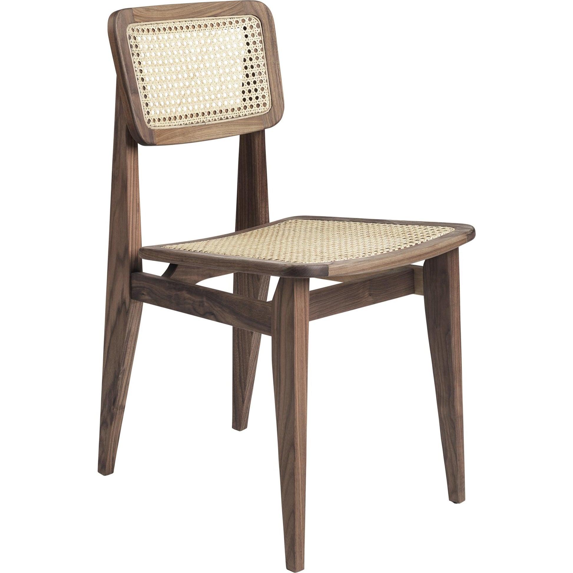 C-Chair Dining Chair by GUBI #French Wicker/American Walnut