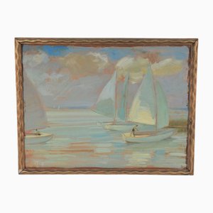 C. Molnár, View of the Lake Balaton, 1920s, Oil Painting-QOR-2022756