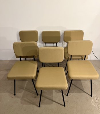 C57 Chairs by Paul Geoffroy for Airbone, 1950s, Set of 6-AT-1773652