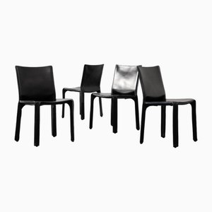 Cab 412 Armchairs by Mario Bellini for Cassina, Set of 4-OQD-2036854