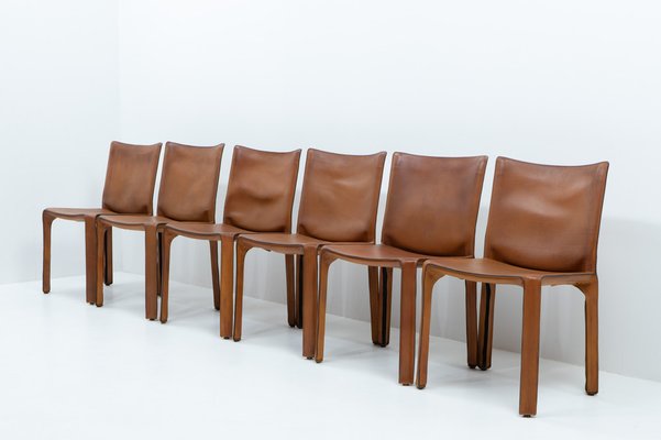 Cab 412 Chairs by Mario Bellini for Cassina, 1990s, Set of 6-TJQ-1794729