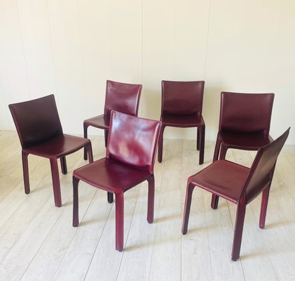 CAB Chairs by Mario Bellini for Cassina, Set of 6-NWG-1257029