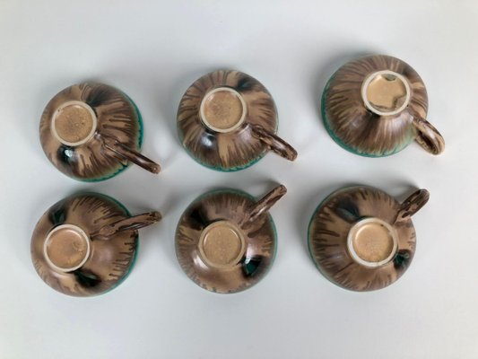 Cabana Style Ceramic Tea Set, Germany, 1920s, Set of 15-BAF-763498