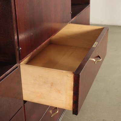 Cabinet in Mahogany Veneer and Brass, Italy, 1950s-VMM-809383