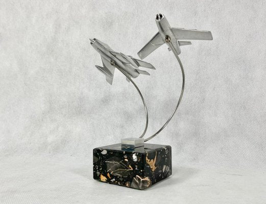 Cabinet Miniature with MiG 15 and MiG 19 Planes, Poland, 1950s-ZCY-1375690