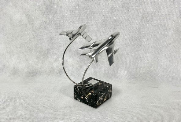 Cabinet Miniature with MiG 15 and MiG 19 Planes, Poland, 1950s-ZCY-1375690