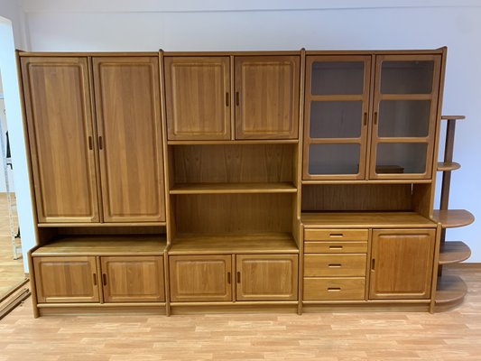 Cabinet with Glass Doors in Teak from Dyrlund, 1970s-BZB-2033838