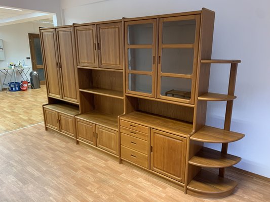 Cabinet with Glass Doors in Teak from Dyrlund, 1970s-BZB-2033838