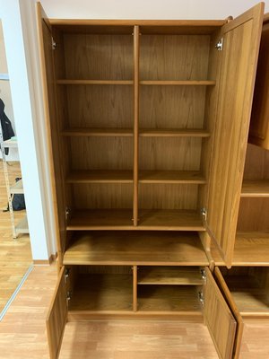 Cabinet with Glass Doors in Teak from Dyrlund, 1970s-BZB-2033838