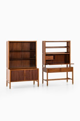 Cabinets in Walnut and Glass by Carl-Axel Acking, 1950s, Set of 2-SC-2023135