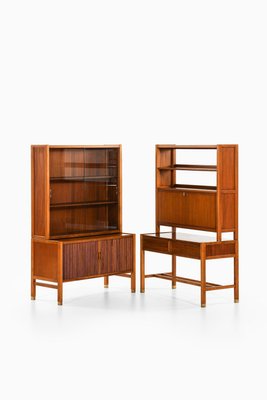 Cabinets in Walnut and Glass by Carl-Axel Acking, 1950s, Set of 2-SC-2023135