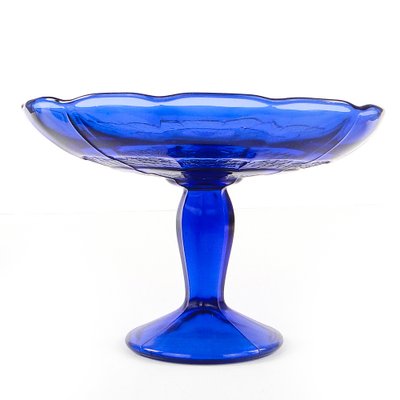 Cake Bowl on Stand from Ząbkowice Glassworks, 1970s-BKO-1823952