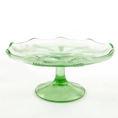 Cake Bowl on Stand from Ząbkowice Glassworks, 1970s-BKO-1823951