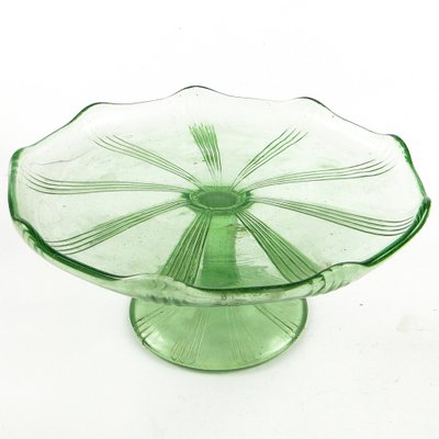 Cake Bowl on Stand from Ząbkowice Glassworks, 1970s-BKO-1823951