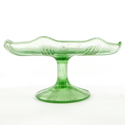 Cake Bowl on Stand from Ząbkowice Glassworks, 1970s-BKO-1823951