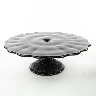 Cake Bowl on Stand from Ząbkowice Glassworks, Poland, 1970s-BKO-1823535