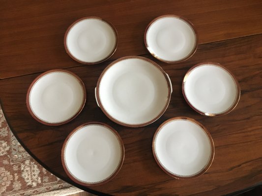 Cake Plate Set from Bavaria Porzellan, 1940s, Set of 7-WQQ-674543