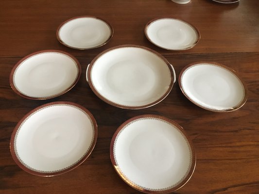 Cake Plate Set from Bavaria Porzellan, 1940s, Set of 7-WQQ-674543