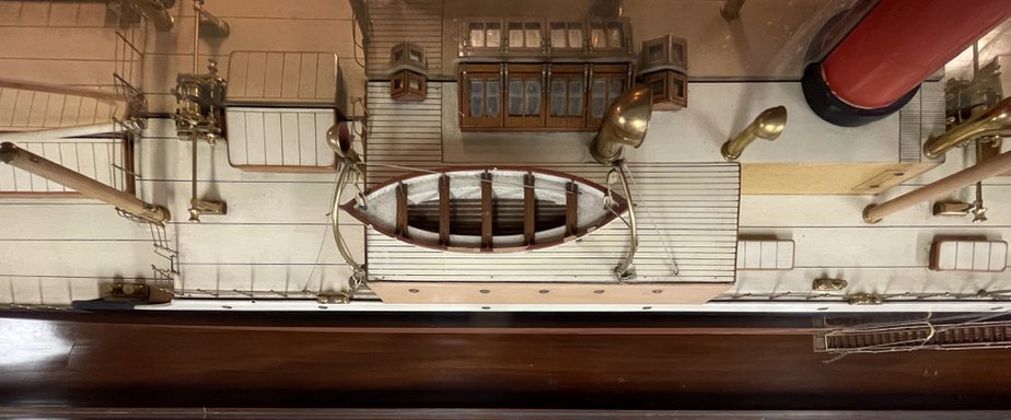 Caldy Light Ship Model with Mahogany Case, 1913-LQ-1270778