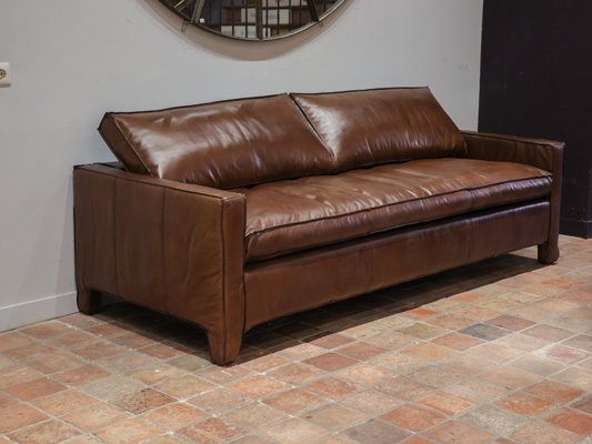 Calf Leather 3-Seater Sofa-TDA-1376347