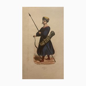 Calmucco, 19th-Century, Watercolored Lithograph-ZCI-832224