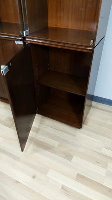 Cambridge Column Bookcase Cabinet with Glass by Marco Zanuso for Arflex, Italy, 1960s, Set of 2-QZZ-1295743