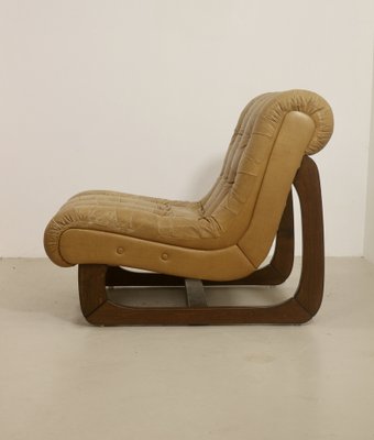 Camel Leather Armchair, 1960s-OTF-1718356